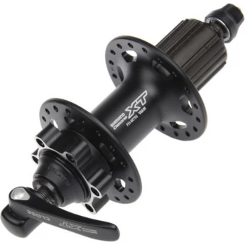 Втулка задняя SHIMANO DEORE XT, M756A, 36 отверстий, 8/9/10 скоростей, QR, 6-болтов, черный