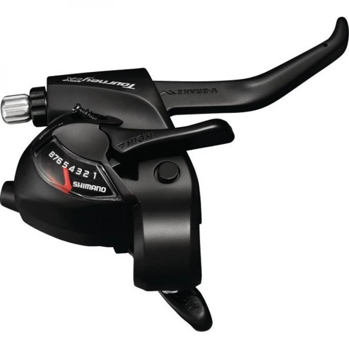Шифтер/Тормозная ручка SHIMANO TOURNEY, TX800, левый/правый 3x8 скоростей, трос+оплетка, серебристый ESTTX800P8AS Шифтер/Тормозная ручка SHIMANO TOURNEY, TX800, левый/правый 3x8 скоростей, трос+оплетка, серебристый ESTTX800P8AS