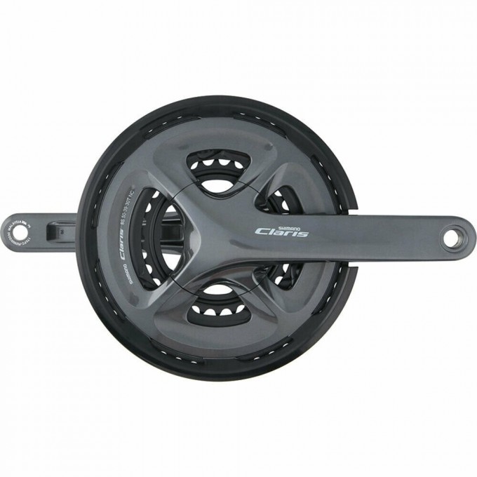 Система SHIMANO CLARIS, R2030, 170мм, интегрированный вал, 8 скоростей с защитой 50/39/30T EFCR2030CX090C Система SHIMANO CLARIS, R2030, 170мм, интегрированный вал, 8 скоростей с защитой 50/39/30T EFCR2030CX090C