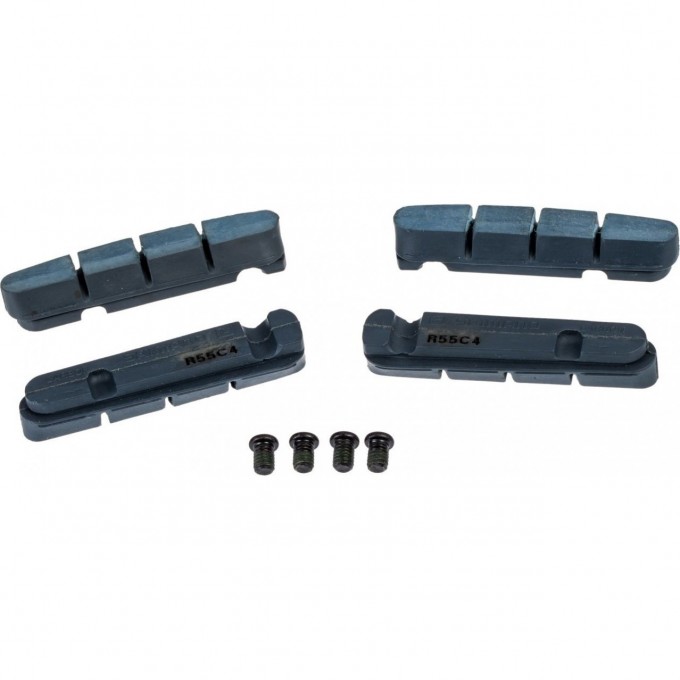 Вкладыш тормозной колодки, шоссейный, SHIMANO R55C4, 2 пары, для карбонового обода, Y8L298072 Вкладыш тормозной колодки, шоссейный, SHIMANO R55C4, 2 пары, для карбонового обода, Y8L298072